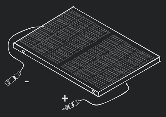 Solar panel simplified diagram