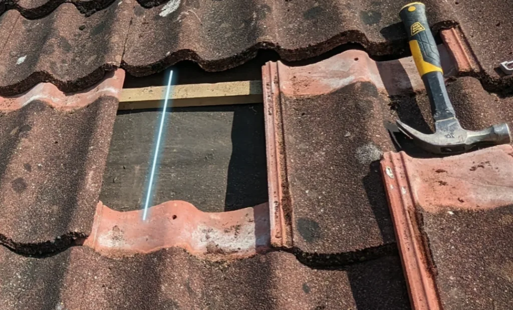 locating a roof rafter image